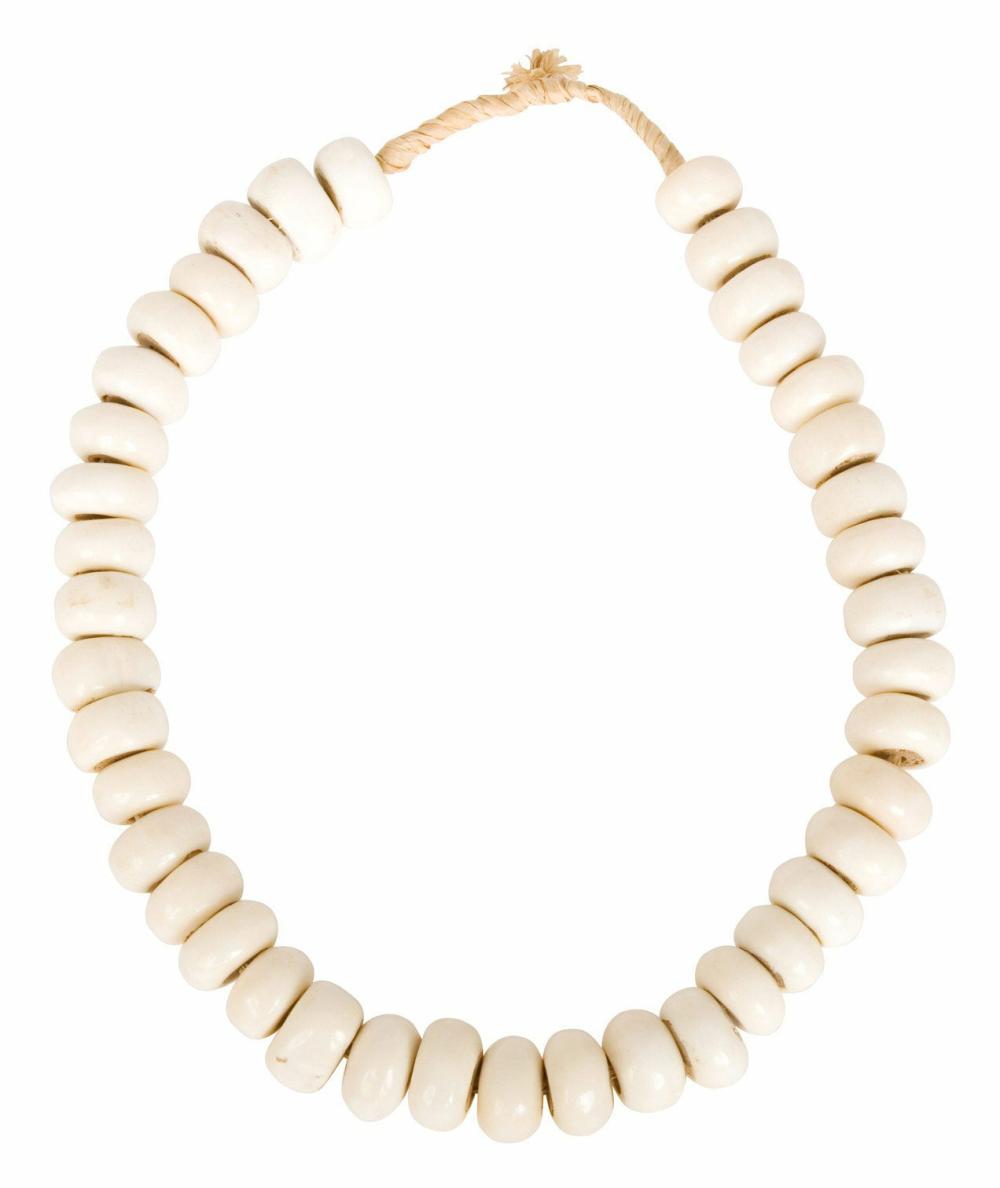 African White Bead Necklace  |  Objects & Accents