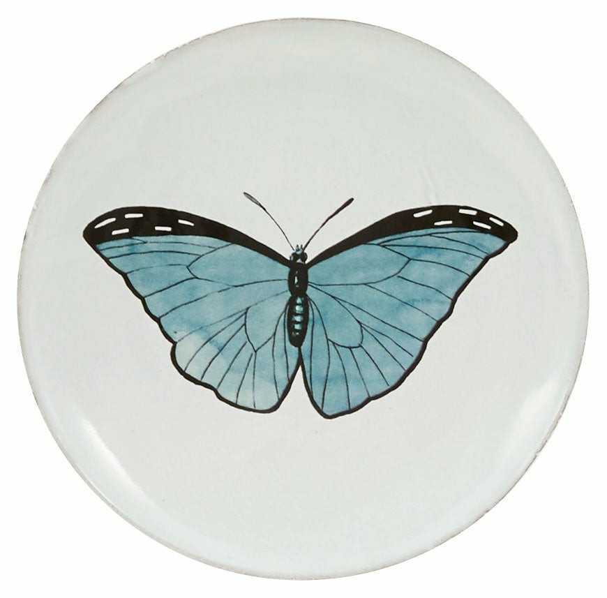 Astier De Villatte Blue Butterfly Plate  |  Tabletop