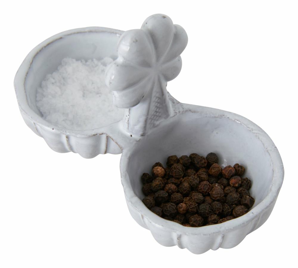 Astier De Villatte Clover Salt & Pepper Cellar  |  Tabletop