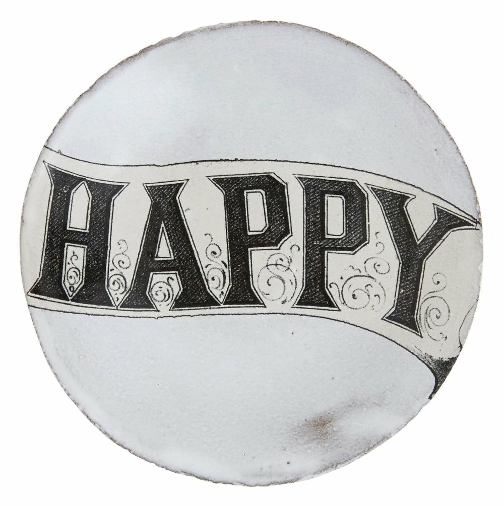 Astier De Villatte Happy Ceramic Plate  |  Tabletop