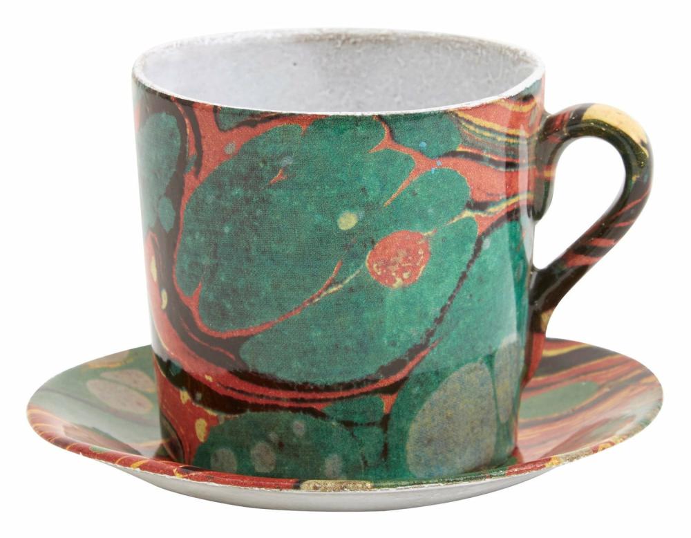 Astier De Villatte Marbled Cup And Saucer  |  Tabletop