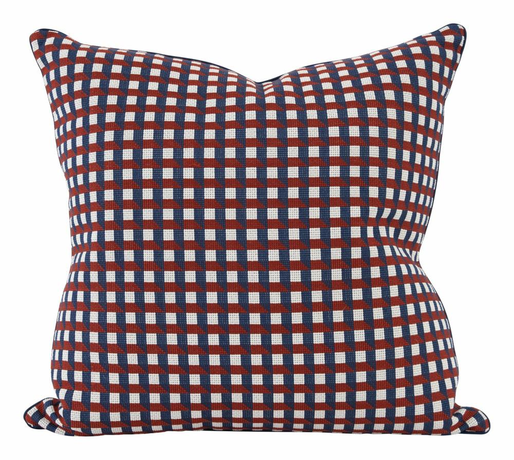 Barrett Pillow – Blue & Red  |  Pillows