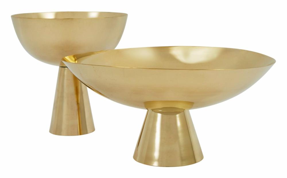 Brass Pedestal Bowls  |  Objects & Accents