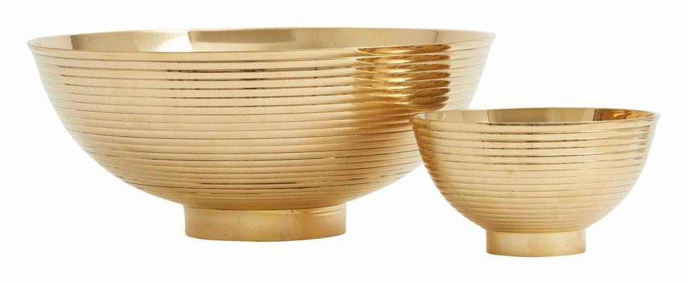 Brass Ridged Bowls  |  Tabletop