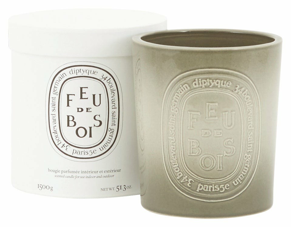 Diptyque Feu De Bois Ceramic Candle  |  Candles & Bath