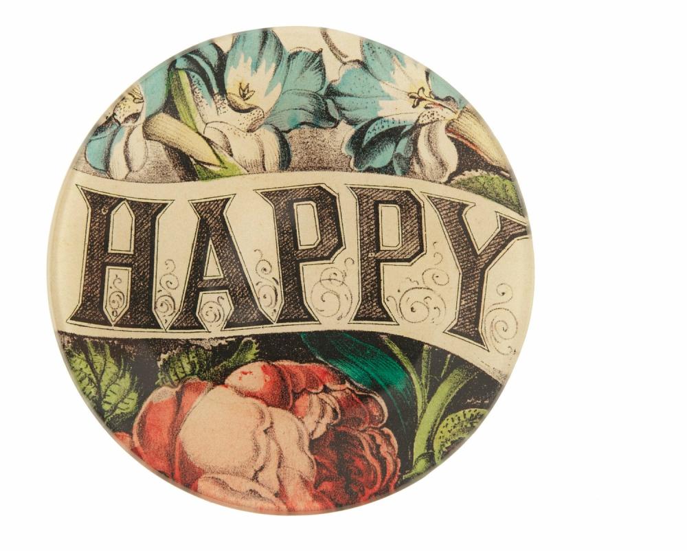 Happy Round Plate  |  Trays