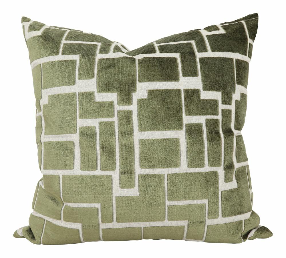 Labyrinth Olive Pillow  |  Pillows