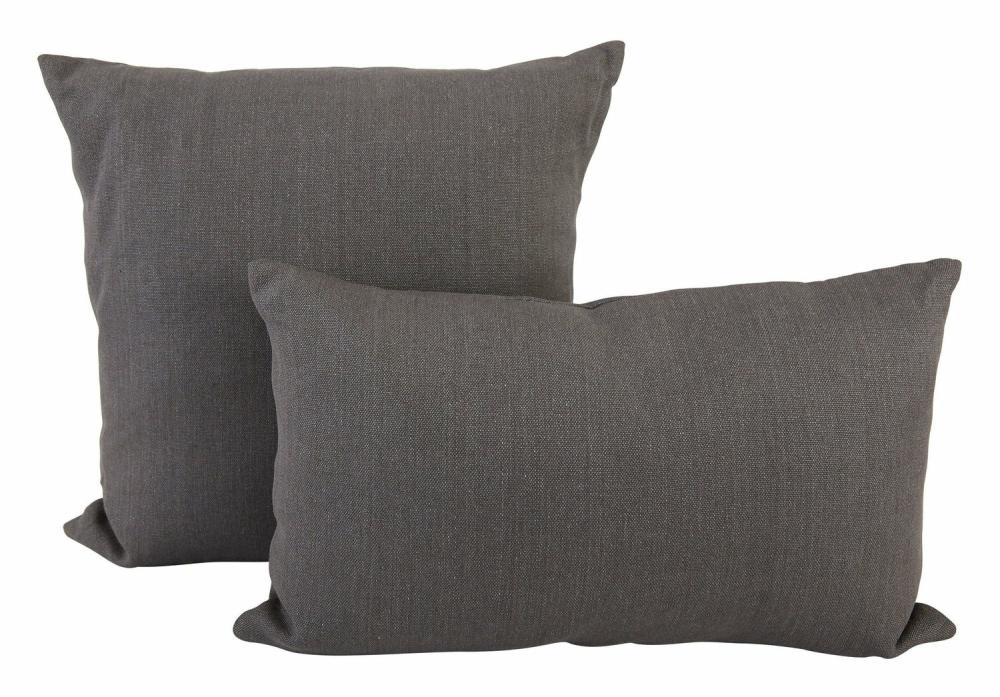 Linen Graphite Pillows  |  Pillows