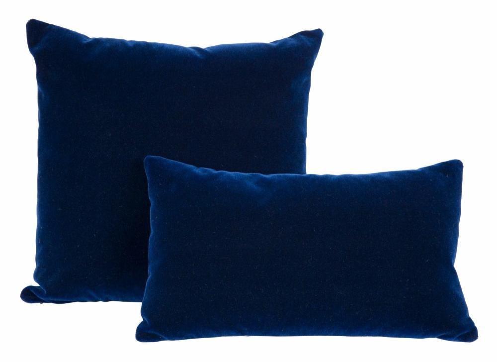 Navy Mohair Pillows  |  Pillows