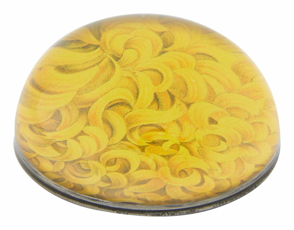 Yellow Chrysanthemum Paperweight  |  Desktop